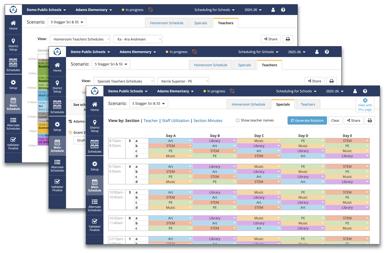 DMSchedules school schedule maker enables quick and easy elementary school scheduling