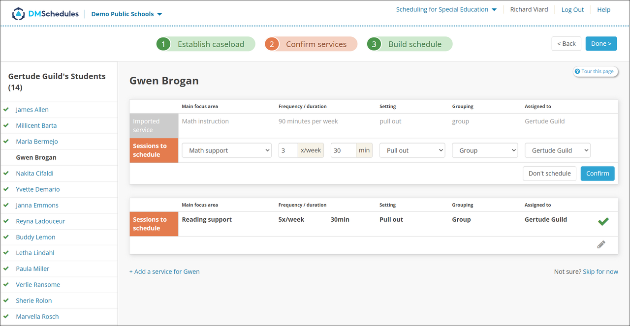DMSchedules helps staff serve all students according to their needs